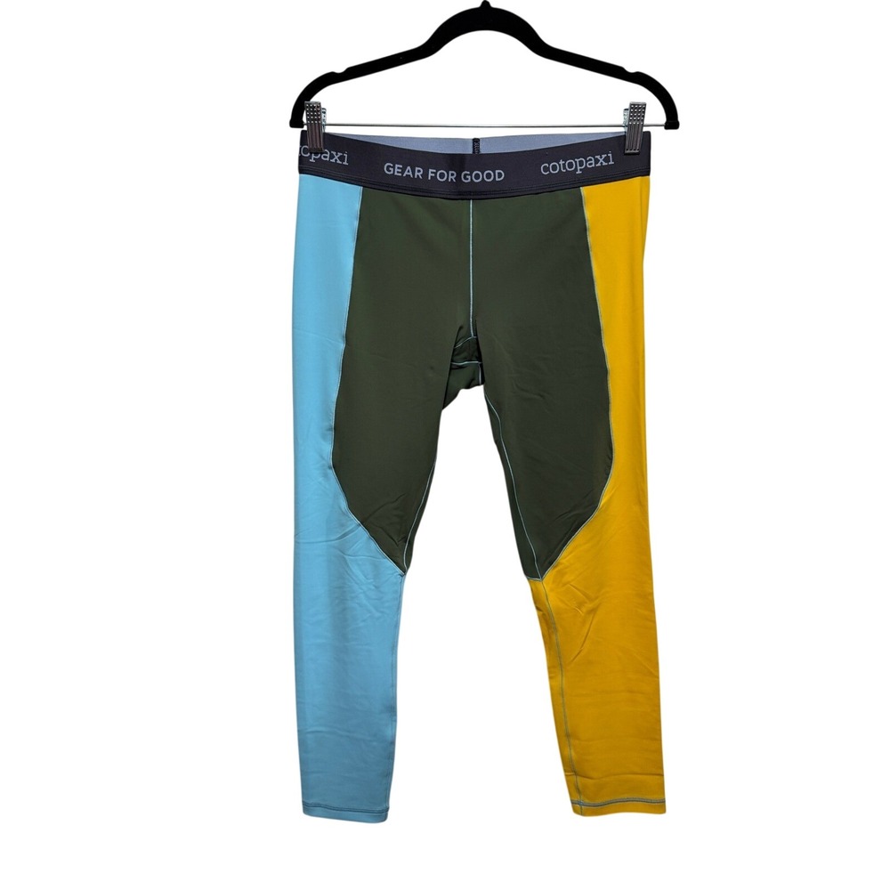Cotopaxi Haraka Tights Womens Large Color Block Leggings Blue Green NWT Outdoor